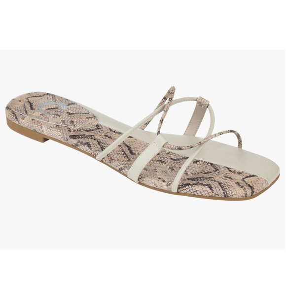 NIB Journee Collection‎ Snake Pattern Vegan Sandals - 8 - Picture 1 of 11